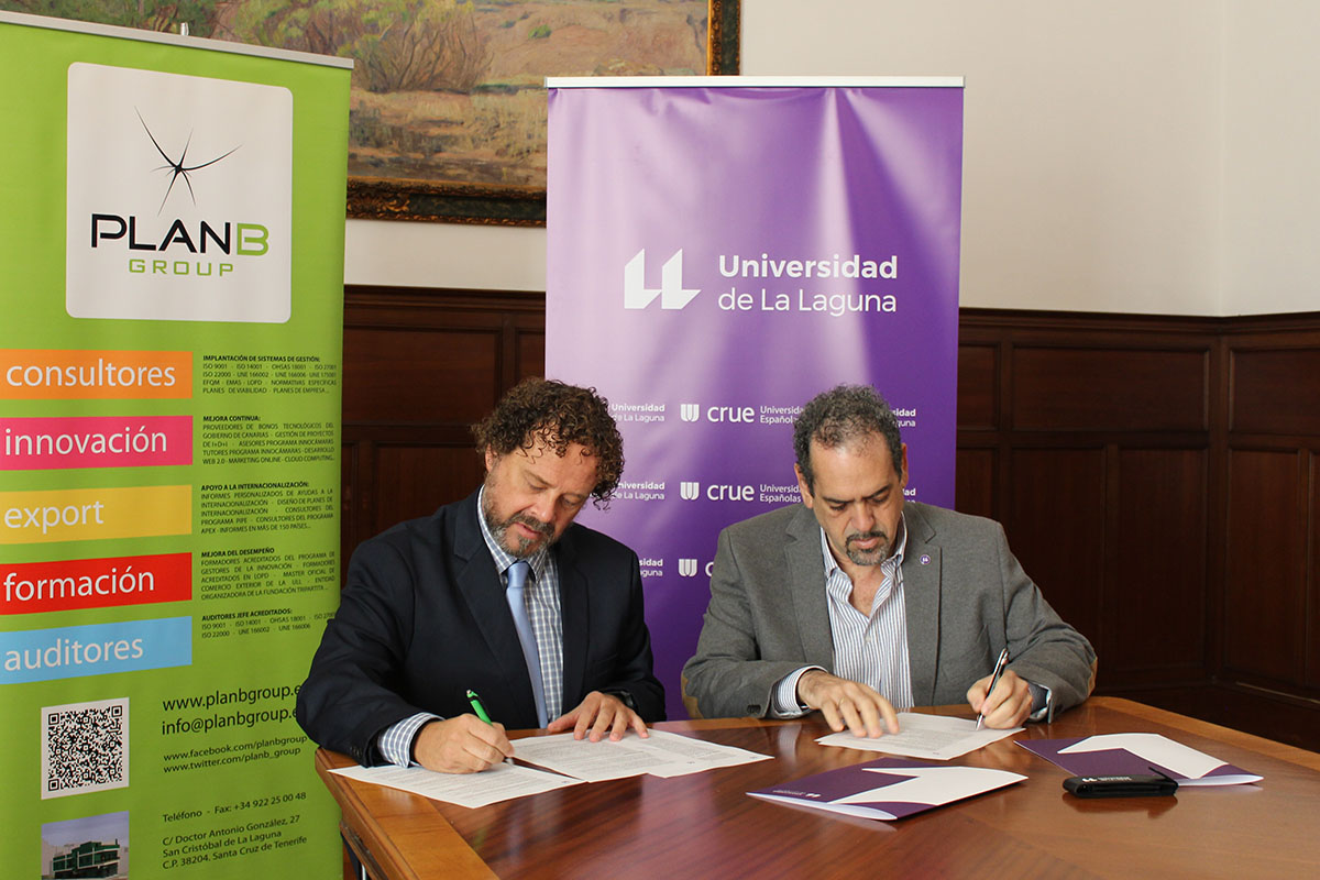 Plan B Group renueva con la Universidad de La Laguna su convenio de prácticas externas Plan B